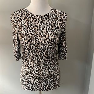 White House, Black market, animal, print, lightweight sweater. Size large.